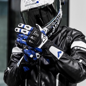 Перчатки унисекс для гонок на весь палец из углеродного волокна, дышащие перчатки для сенсорного экрана - Product Image 2