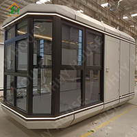 Maison capsule préfabriquée de luxe en acier étanche, écologique, pour hôtel, chambre, solution de logement mobile extérieur