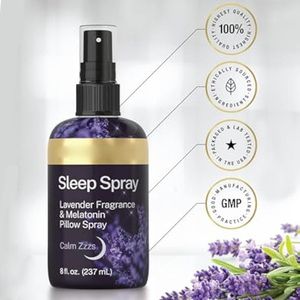 Sans OGM, sans gluten, sans paraben 8 floz lavande et mélatonine parfum chloroforme oreiller <span class=keywords><strong>spray</strong></span> sommeil profond - Product Image 4