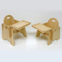 Chaise Montessori pour bébé, chaise à manger en bois robuste avec plateau pour nourrissons et tout-petits