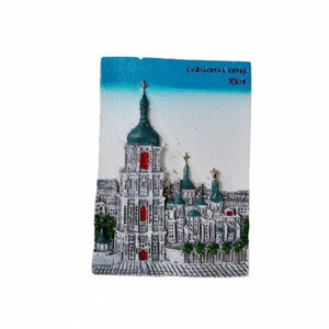 Autocollant de réfrigérateur ukrainien, souvenirs touristiques de Kiev, Cathédrale de Sainte Sophia, Lviv, vente directe d'usine - Product Image 3