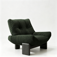 Fauteuil lounge vintage nordique en bois massif, fauteuil simple pour balcon, salon, réception et détente