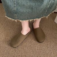 Sandales plates Baotou demi-ouvertes pour femmes, style coréen, imprimé léopard, décontractées, grandes tailles 35-43, durables et résistantes à l'usure