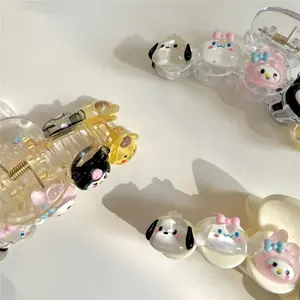 Sanrio neue süße Sanrio Haars pange Feder Montage meine Melodie Kuromi Acryl matte Haar Kralle Clip Hai Haar Kiefer Clip