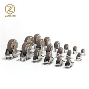 2 Zoll TPR Gummi Schwenkplattenrollen Geräuschlos Keine Bodenabdrücke Leise Möbelrollen vom Rollenhersteller - Product Image 3