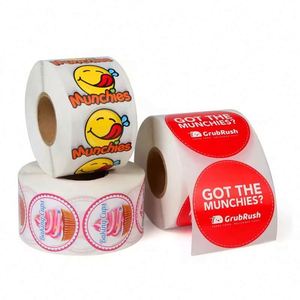 Custom Self-Adhesive Vinyl <b>Stickers</b> <b>Logo</b> <b>Sticker</b> Waterproof <b>Sticker</b> Printing Roll Labels - Product Image 4