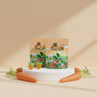 Free Sample Wholesale OEM Supply Carrot Shape Fruity Flavor Gummy Candy Sugar Confectionery Sweets Halal Certified Factory