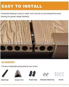 SHENGCHENG Revêtement de terrasse composite antidérapant imitation bois, imperméable, pour extérieur, terrasse en WPC - Product Image 5