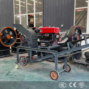 Low Cost <b>PC</b> 400*300 Crusher 800 USD Only <b>Mini</b> Stone Glass Rock Ore Soil Crushing Machine Hammer Mill With Conveyor - Product Image 3