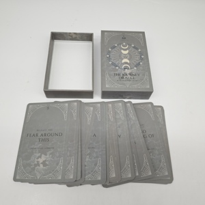 Stampa personalizzata tarocchi mazzi divertenti misteri gioco di carte oro timbratura a caldo tarocchi carte da gioco con coperchio e scatola Base di imballaggio - Product Image 4