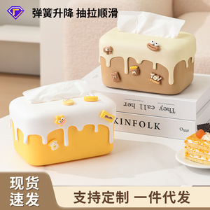 กล่องกระดาษทิชชูซิลิโคนดีไซน์เค้กสร้างสรรค์กันน้ำห้องนั่งเล่นห้องน้ำที่บ้านจัดเก็บสะดวกใช้งานได้ - Product Image 4