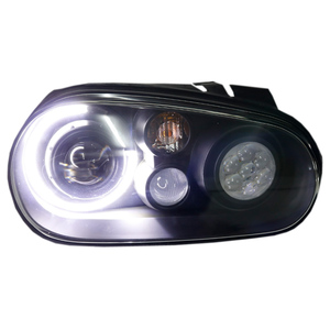 Fari a LED completi personalizzati per Volkswagen <span class=keywords><strong>Golf4</strong></span> 2002-2008 lampade anteriori con obiettivo per proiettore Bi-xeno con DRL - Product Image 1