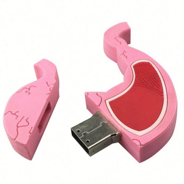 Promotional Medical Gift Custom Your Design PVC 3D Heart Shape Memory Stick Usb Flash