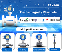 Medidor de Flujo Electromagnético Personalizado KFMH Wifi Inteligente, para Líquidos Corrosivos con un 0.2% de Contenido de Agua y Ácidos, Fabricado en SUS316L, para una Medición Rápida