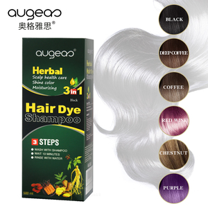 In magazzino 5 minuti naturale senza amoniac bottiglia leggera quotidiana colore permanente scuro nero marrone cinese shampoo colorante per capelli alle erbe - Product Image 6