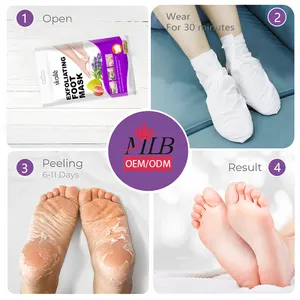 Peeling Masks For Feet Wholesale Hot Sale Foot Peel Mask Exfoliating Foot Peal Off Mask Custom Feet Socks Foot Peeling Mask For Baby Soft Feet