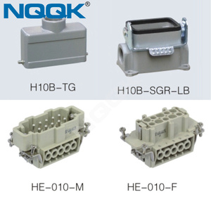 HDC-HE-010-03S 10 broches robuste monté en surface prises connecteur avec 2 leviers - Product Image 3