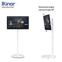 Televisor Inteligente Portátil de 21.5/24/27/32 Pulgadas con Pantalla Táctil Recargable LCD Antideslumbrante Full HD 1080p 75Hz con Punto de Acceso WiFi para Uso en Interiores