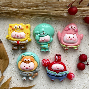 Adornos de Resina de <span class=keywords><strong>Bob</strong></span> <span class=keywords><strong>Esponja</strong></span> para Decoración DIY de Fundas de Teléfono y Zapatos - Product Image 3