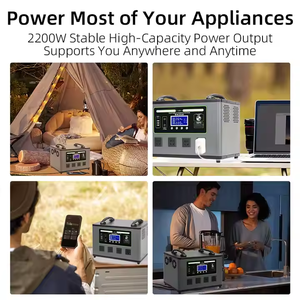 Générateur d'énergie portable pour la maison avec batterie LiFePO4 2200W, 200W, 300W, 1000W, 2400W, 3000W, pour le camping en plein air - Product Image 4