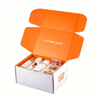 Boîte d'expédition en carton ondulé mat pour produits haut de gamme, emballage cadeau premium avec estampage à chaud et revêtement UV pour cosmétiques