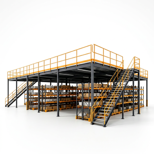 Warehouse Steel Mezzanine Floor Manufacturer Custom Size Storage Platform - Product Image 1