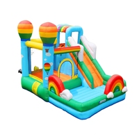 Parc d'attractions gonflable en PVC pour enfants, idéal pour les fêtes en extérieur et les aires de jeux intérieures