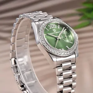 ساعة كوارتز جديدة للنساء PAGANI DESIGN 2024 PD-1776 مقاس 32 مم من الستانليس ستيل وزجاج ياقوت 100 متر ساعة مضادة للماء - Product Image 5