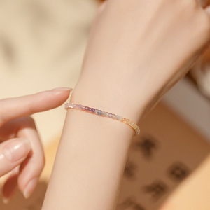 Pulsera de Piedras Preciosas de Fluorita Diminuta Zooying, Joyería Fina Chapada en Oro de 14K - Product Image 3