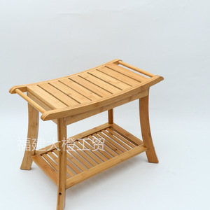 Bamboo Shoe Changing <b>Stool</b> Multi-Function Home Entryway Furniture Living Room <b>Storage</b> Seat - Product Image 3