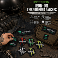 Prêt à expédier – Écussons brodés professionnels haute densité « Edgy Green Claw Mark Racing » pour vestes et chapeaux