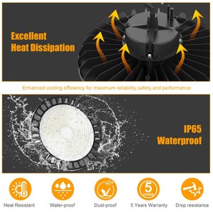 US stock <b>led</b> workshop <b>light</b> factory bay <b>light</b> <b>led</b> high bay <b>lights</b> garage bay <b>light</b> <b>led</b> warehouse lighting - Product Image 5