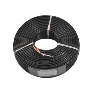 75-5 Coaxial Cable 200m Roll Black For Surveillance Systems Double Braid Shielding PVC Insulation - Product Image 1