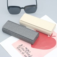 Étuis à lunettes rectangulaires en cuir PU faits à la main en gros, boîtes à lunettes de vue et de myopie, logo personnalisé, couleur unie