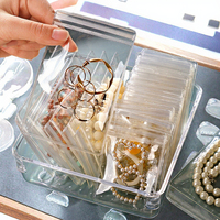 Bolsa de almacenamiento de joyería con cierre de cremallera de PVC transparente, bolsa de almacenamiento de fotos antioxidación para collar, anillo, pendientes, piedras preciosas