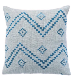 ปลอกหมอนผ้าฝ้ายสีฟ้าหมอกสำหรับตกแต่งขนาด18X18นิ้ว - Product Image 2