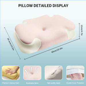 Bantal tengkuk penghilang nyeri leher, bantal busa memori ergonomis dengan wadah pendingin, bantal Tidur samping penopang ortopedi - Product Image 3