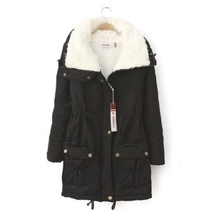 Abrigo de invierno para <span class=keywords><strong>mujer</strong></span>, prendas de vestir, Parka de nieve con capucha de largo medio y grueso, chaqueta informal cálida de algodón de talla grande - Product Image 6
