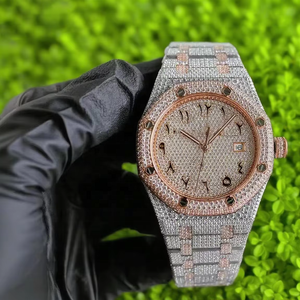 Bán hàng nóng Iced out xem chất lượng hàng đầu vvs D colour moissanite Đồng hồ tự động đồng hồ cơ khí cho nam giới sang trọng - Product Image 1
