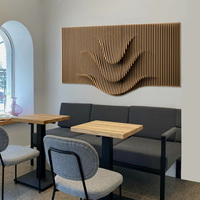 Art Mural en Bois Visage dans les Vagues Grande Face Humaine Décoration Murale Paramétrique en Bois Ondulée Décor Paramétrique en Bois Visage