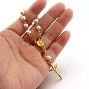 Mini amour croix doigt chaîne bébé baptême <span class=keywords><strong>Communion</strong></span> coffret cadeau chapelet religieux souvenir à la main métal artisanat avec verre - Product Image 1