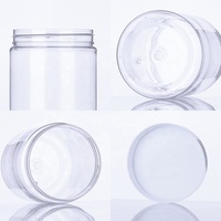 Pot en PET pour crème avec couvercle en plastique, qualité alimentaire, 100g, 120g, 150g, 200g, 250g, 300g, 350g