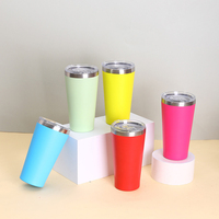 Mug de voyage personnalisé 16 oz en acier inoxydable, mug isotherme pour voiture, gourde de voyage à double paroi pour café