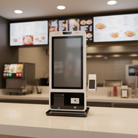 Торговый киоск POS оптом для фастфуда, система самообслуживания POS на Android/Windows, с емкостным сенсорным экраном 15,6-32 дюйма