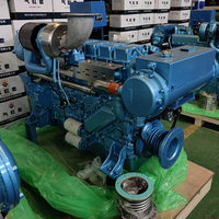 Moteur diesel Weichai WP12 6 cylindres 4 temps pour remplacement de boîte de vitesses intégrée 400-450 CV pour bateau de pêche électrique/yacht