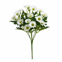 Bouquet de marguerites artificielles blanches en soie, fleurs réalistes, petites chrysanthèmes pour décoration de mariage, centre de table, cadeau de fête