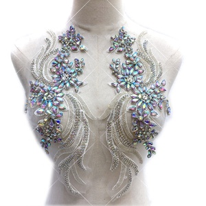 ชุดเดรสสำหรับเจ้าสาวงานปักพลอยเทียมแก้วคริสตัล<span class=keywords><strong>สี</strong></span>สันสดใสแบบเย็บติด - Product Image 6