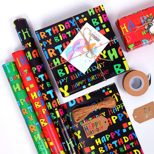 Wholesale 80g <b>Birthday</b> Kraft <b>Paper</b> 43*300cm Gift Luxury Custom Packaging <b>Wrapping</b> <b>Paper</b> <b>Roll</b> - Product Image 5