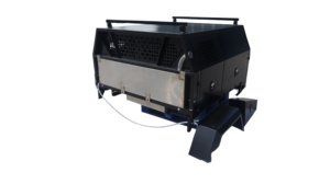 Auvent de camionnette 4x4 en alliage d'aluminium noir sur mesure, moitié auvent, moitié niche pour chien - Product Image 4