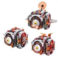 Jouet éducatif 3-en-1 programmable : Balle roulante gyroscopique télécommandée, blocs de construction en ABS, kit d'apprentissage STEM